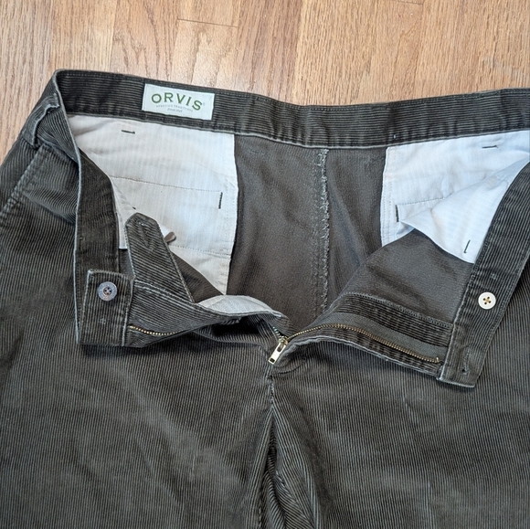 🌿 Rugged Gentleman Vibes – Orvis Olive Green Corduroy Pants Size 40 🦌 Outdoors - Picture 4 of 10